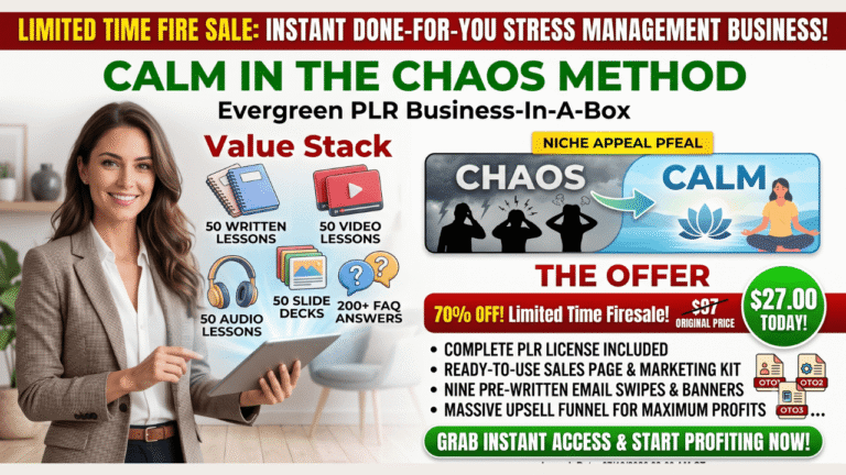 Calm In The Chaos Method PLR [2026]
